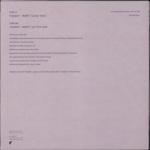 Erasure Freedom 12" vinyl single (12 inch record / Maxi-single) UK ERA12FR167637