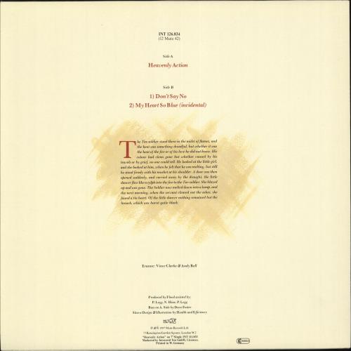 Erasure Heavenly Action 12" vinyl single (12 inch record / Maxi-single) German ERA12HE572367