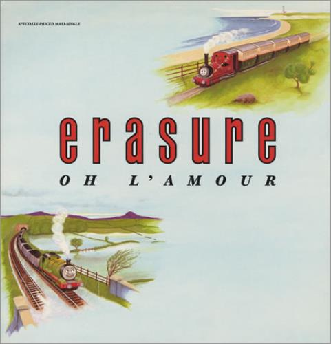 Erasure Oh L'amour - Thomas Tank Engine Sleeve 12" vinyl single (12 inch record / Maxi-single) US ERA12OH10404