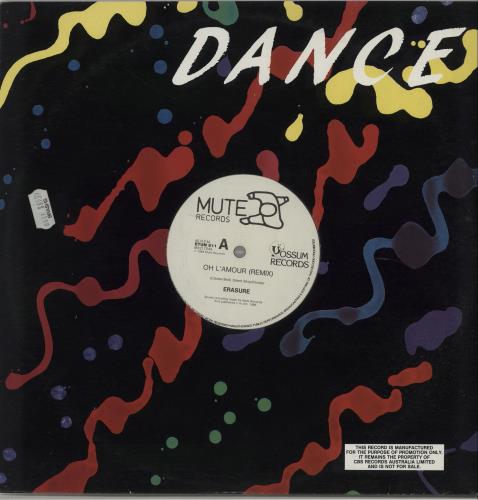Erasure Oh L'amour 12" vinyl single (12 inch record / Maxi-single) Australian ERA12OH17956