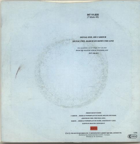 Erasure Oh L'Amour 7" vinyl single (7 inch record / 45) German ERA07OH695336