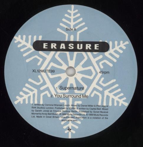 Erasure Supernature 12" vinyl single (12 inch record / Maxi-single) UK ERA12SU371240