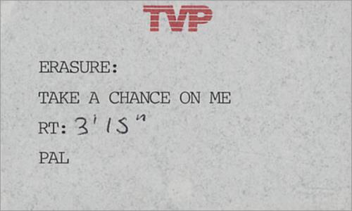 Erasure Take A Chance On Me video (VHS or PAL or NTSC) UK ERAVITA21083