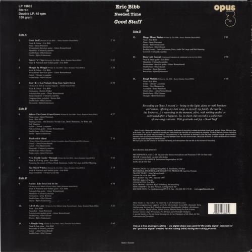 Eric Bibb Good Stuff 2-LP vinyl record set (Double LP Album) Swedish EBI2LGO785717