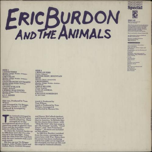 Eric Burdon & The Animals Eric Burdon & The Animals - 2nd vinyl LP album (LP record) UK EBALPER679510