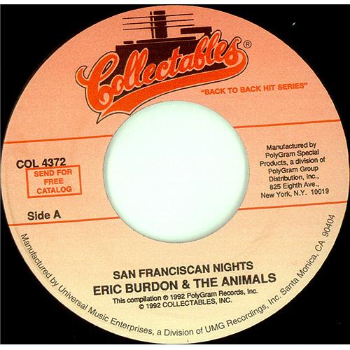 Eric Burdon & The Animals San Franciscan Nights 7" vinyl single (7 inch record / 45) US EBA07SA422202