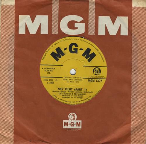 Eric Burdon & The Animals Sky Pilot - Solid 7" vinyl single (7 inch record / 45) UK EBA07SK405560