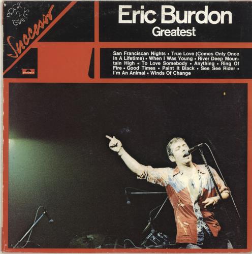 Eric Burdon Greatest vinyl LP album (LP record) Italian ERBLPGR698710