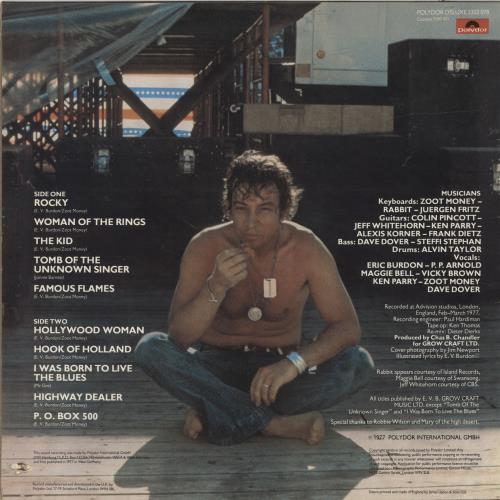 Eric Burdon Survivor vinyl LP album (LP record) UK ERBLPSU245784