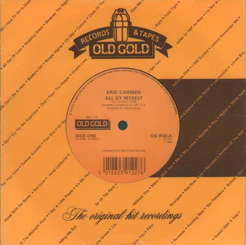 Eric Carmen All By Myself 7" vinyl single (7 inch record / 45) UK ECA07AL678452