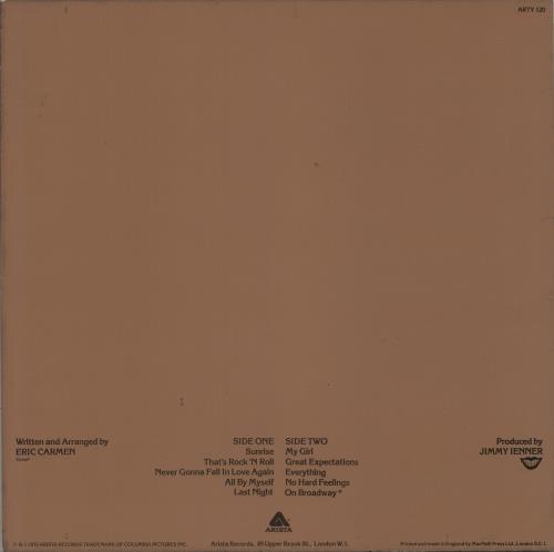 Eric Carmen Eric Carmen - Hype Sticker vinyl LP album (LP record) UK ECALPER876265