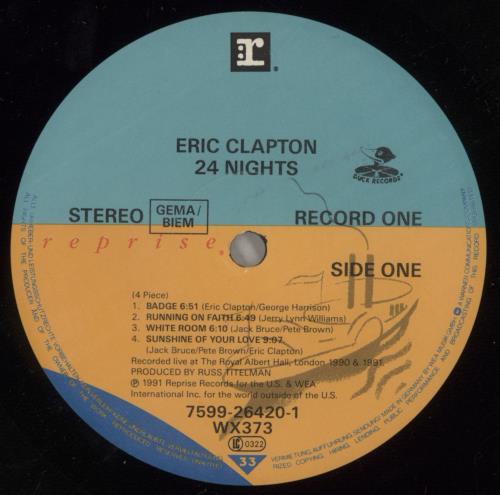 Eric Clapton 24 Nights - EX 2-LP vinyl record set (Double LP Album) UK CLP2LNI681434