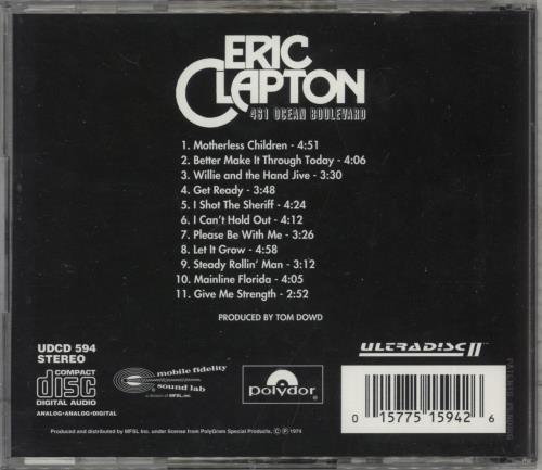 Eric Clapton 461 Ocean Boulevard CD album (CDLP) US CLPCDOC28843