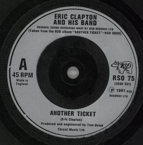 Eric Clapton Another Ticket 7" vinyl single (7 inch record / 45) UK CLP07AN50656