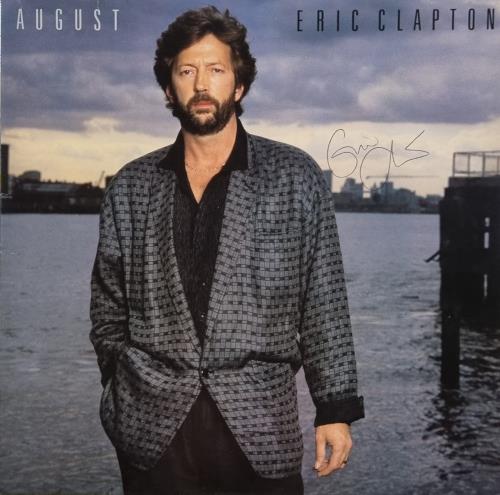 Eric Clapton August - Autographed vinyl LP album (LP record) UK CLPLPAU791129