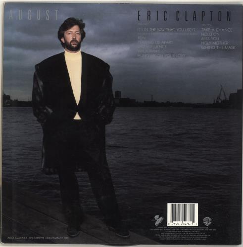 Eric Clapton August - Gold Stamped Sleeve vinyl LP album (LP record) US CLPLPAU693106
