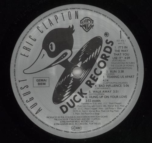 Eric Clapton August - Shrink vinyl LP album (LP record) UK CLPLPAU878871