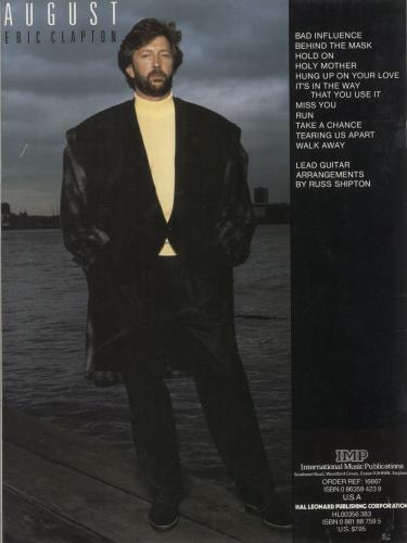Eric Clapton August book UK CLPBKAU876357