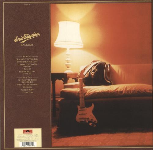 Eric Clapton Backless - 180 gram vinyl LP album (LP record) UK CLPLPBA888332