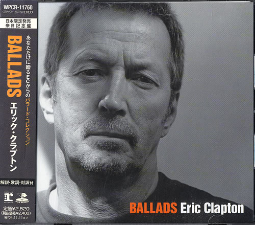 Eric Clapton Ballads + Obi CD album (CDLP) Japanese CLPCDBA276509