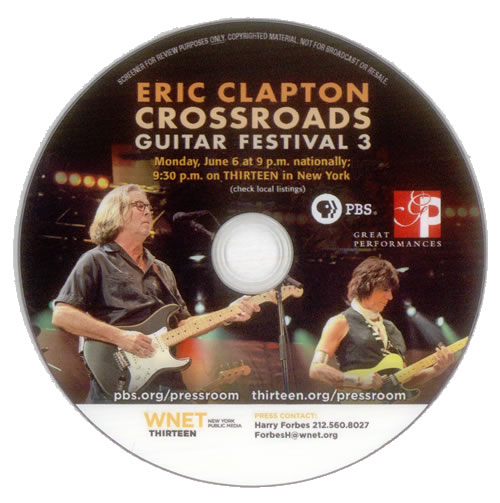 Eric Clapton Crossroads Guitar Festival 3 promo DVD-R US CLPDRCR540791