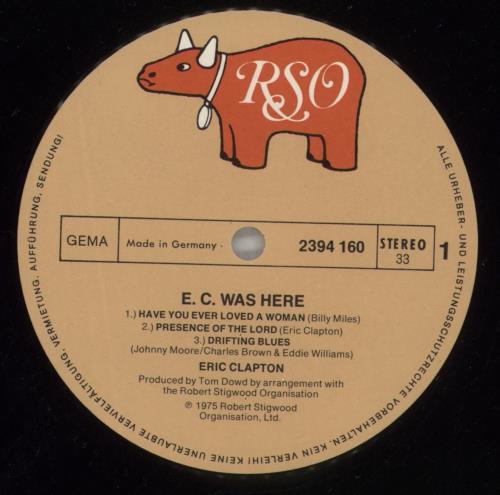 Eric Clapton E.C. Was Here vinyl LP album (LP record) German CLPLPEC611176