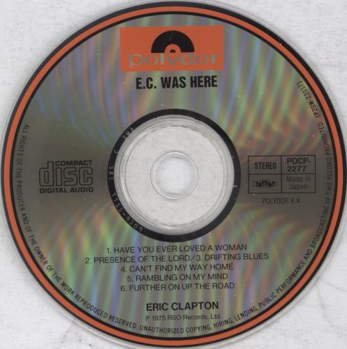Eric Clapton E.C. Was Here CD album (CDLP) Japanese CLPCDEC824103