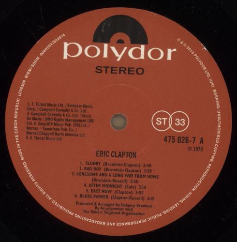 Eric Clapton Eric Clapton - 180gm vinyl LP album (LP record) UK CLPLPER888355