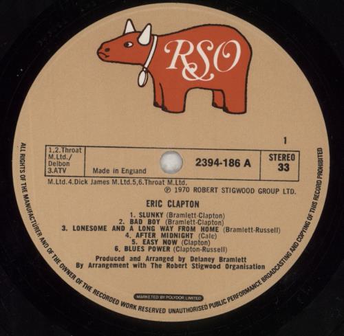 Eric Clapton Eric Clapton vinyl LP album (LP record) UK CLPLPER342536