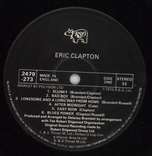 Eric Clapton Eric Clapton vinyl LP album (LP record) UK CLPLPER419114