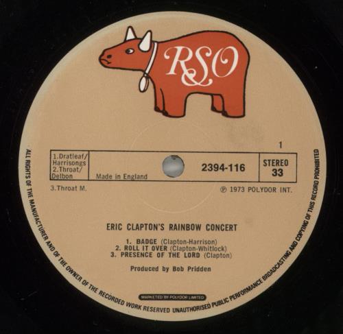 Eric Clapton Eric Clapton's Rainbow Concert vinyl LP album (LP record) UK CLPLPER105254