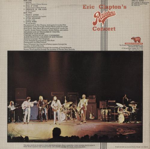 Eric Clapton Eric Clapton's Rainbow Concert vinyl LP album (LP record) UK CLPLPER105254