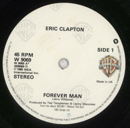 Eric Clapton Forever Man 7" vinyl single (7 inch record / 45) UK CLP07FO43541