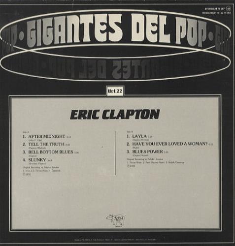 Eric Clapton Gigantes Del Pop vinyl LP album (LP record) Spanish CLPLPGI244413