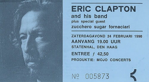 Eric Clapton Journeyman World Tour concert ticket Dutch CLPTIJO410481