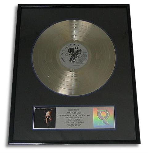 Eric Clapton Journeyman award disc UK CLPAWJO392059