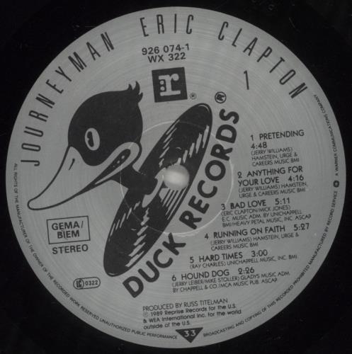 Eric Clapton Journeyman vinyl LP album (LP record) German CLPLPJO629355