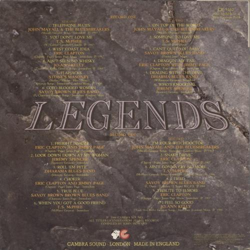 Eric Clapton Legends 2-LP vinyl record set (Double LP Album) UK CLP2LLE361139