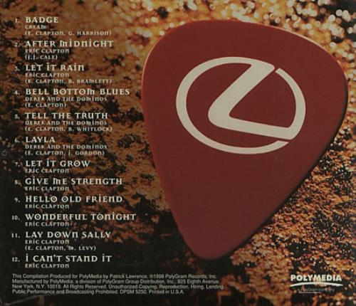 Eric Clapton Lexus Presents Clapton Unleaded CD album (CDLP) US CLPCDLE125348