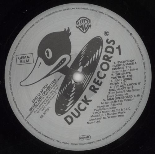 Eric Clapton Money And Cigarettes vinyl LP album (LP record) German CLPLPMO161227