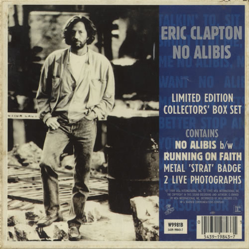 Eric Clapton No Alibis 7" single box set UK CLP7XNO39658
