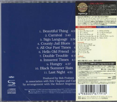 Eric Clapton No Reason To Cry SHM CD Japanese CLPHMNO806999