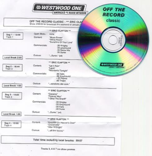 Eric Clapton Off The Record Classic CD album (CDLP) US CLPCDOF133533