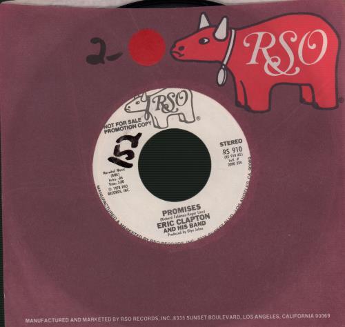 Eric Clapton Promises 7" vinyl single (7 inch record / 45) US CLP07PR74484