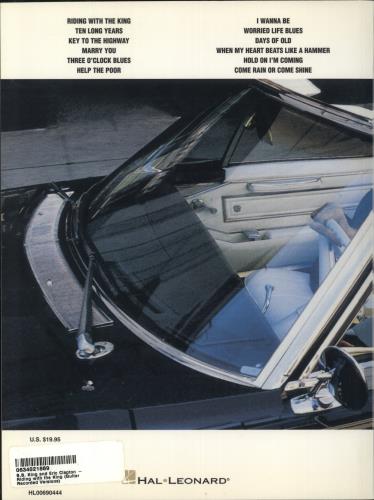 Eric Clapton Riding With The King book UK CLPBKRI876433