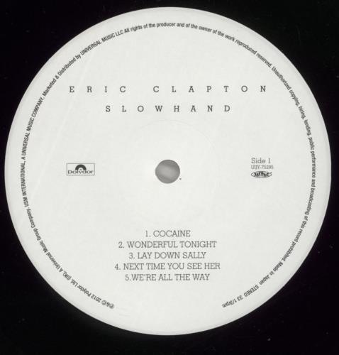 Eric Clapton Slowhand - 180 Gram Vinyl vinyl LP album (LP record) Japanese CLPLPSL865163