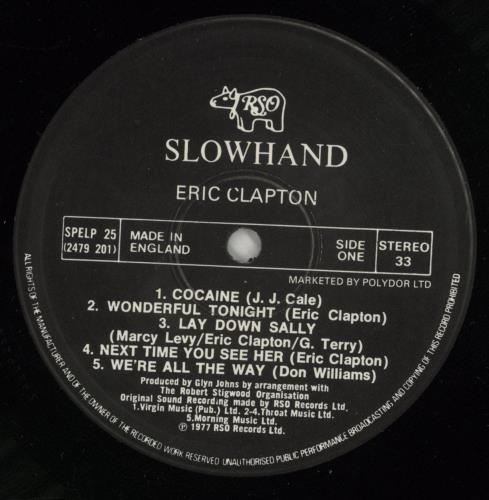 Eric Clapton Slowhand - shrink vinyl LP album (LP record) UK CLPLPSL646508