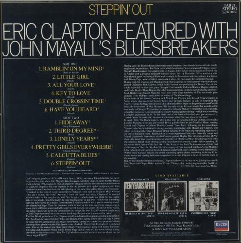 Eric Clapton Steppin' Out vinyl LP album (LP record) Dutch CLPLPST115411