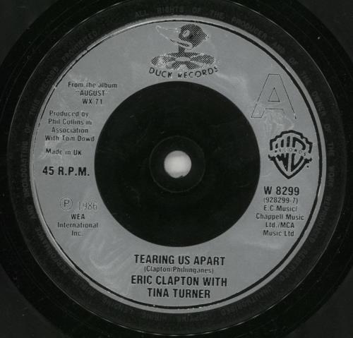 Eric Clapton Tearing Us Apart 7" vinyl single (7 inch record / 45) UK CLP07TE38790