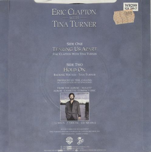 Eric Clapton Tearing Us Apart 7" vinyl single (7 inch record / 45) UK CLP07TE38790
